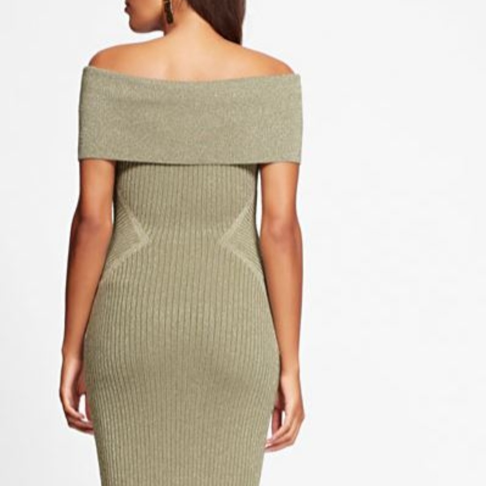 NWT NY&CO Metallic Off the Shoulder Sweater Midi - Picture 2 of 6